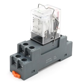 EATAKWARD AC 110V Electromagnetic Power Relay, 10A DPDT 8 Pin Electromagnetic Power Relay with Socket for Engine Control of Automobiles Elevator Refrigerator