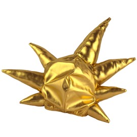 papapanda Plush Hat Wig Gold for Son Goku Dragon Costume Accessory Carnival Fancy Dress for Children Adults, gold