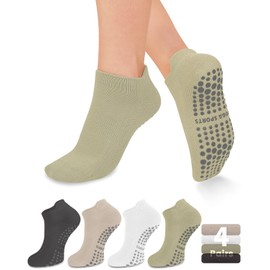 yeuG Pilates Socks with Grips for Women Non Slip Yoga Socks for Pure Barre, Barefoot Workout, Pregnancy, Hospital