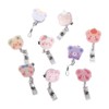 Leadigol 9 Pcs Retractable Badge Reel, Cartoon Bear Name Card