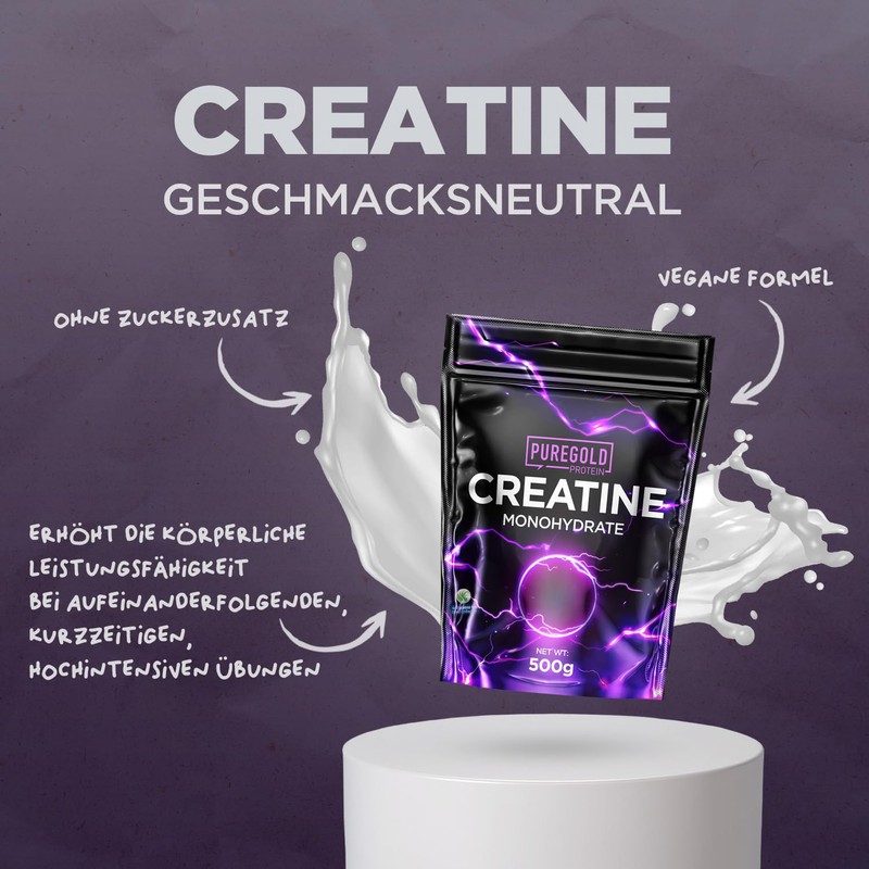 Creatine Monohydrate Powder - Tasteless 500g - Ideal for Sports