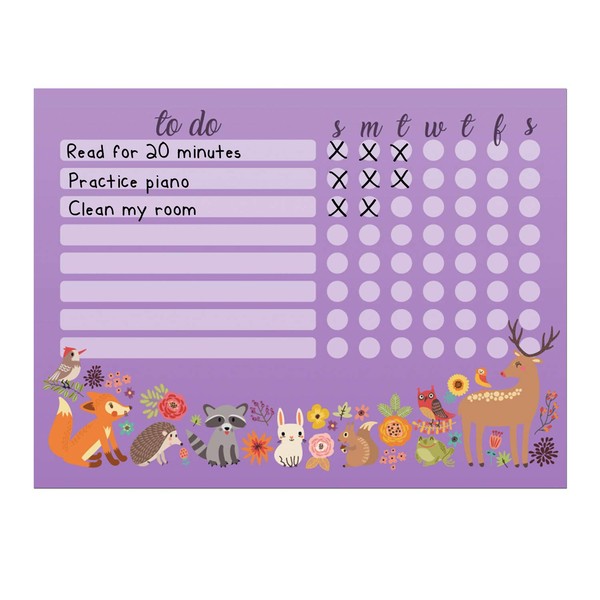 Kid’s Dry Erase Whiteboard Chore Chart | Removeable and Restickable
