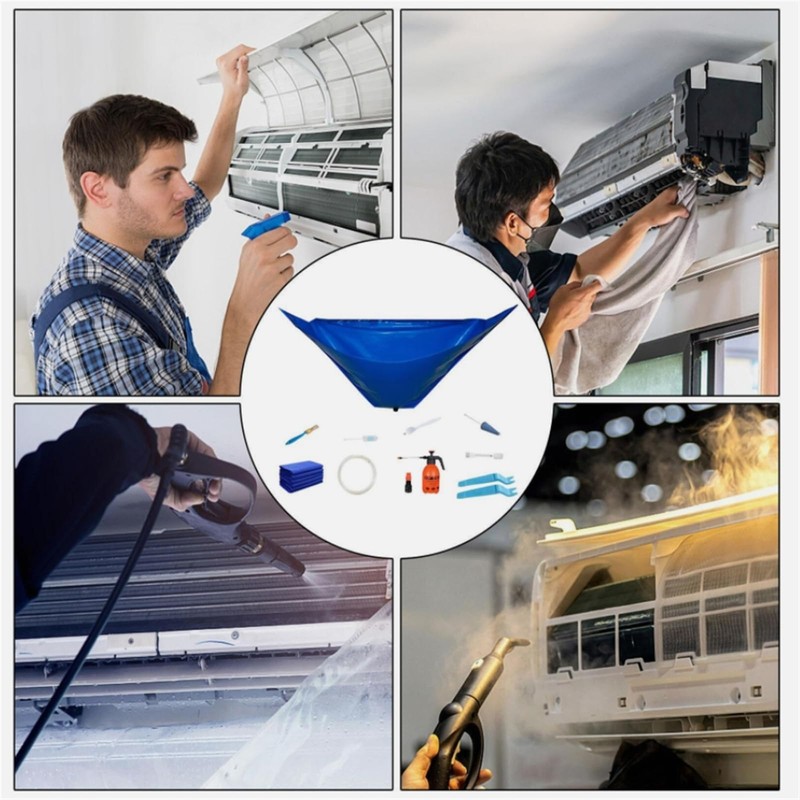 Mini Split Ac Cleaning Kit,Air Conditioner Cleaning Cover Waterproof Air