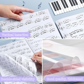 4PCS A4 Size Folders, 60 Clear Pockets/EA, File Document Display Presentation Book Folders, Durable Cover Category Folder with Solid Color, School Office Essentials Paper Storage Organizer (White)