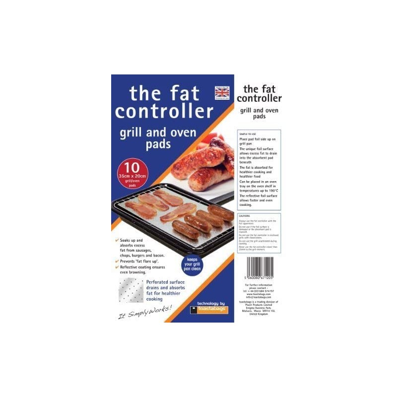 2 X 10 FAT CONTROLLERS. FAT TRAPPER COOKING PADS. GRILL