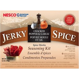 Nesco BJG-6, Jerky Spice Works, Cracked Pepper & Garlic Flavor, 6 Piece Set