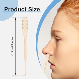 2025 New Nasal Hair Cutter, 2 in 1 Double Sided Nose Hair Knife, 360° Rotating Nose Hair Trimmer Remover Tool for Men Women, Hair Razor Cutter with Soft Cleaning Brush (Light Green)