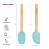 KitchenAid Bamboo Wood Handled Mini Spatula Set with Silicone Head,