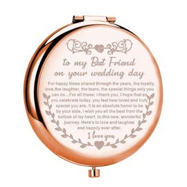 UJIMS to My Best Friend on Your Wedding Day Gifts for Bride Best Friend - Makeup Mirror Wedding Gift