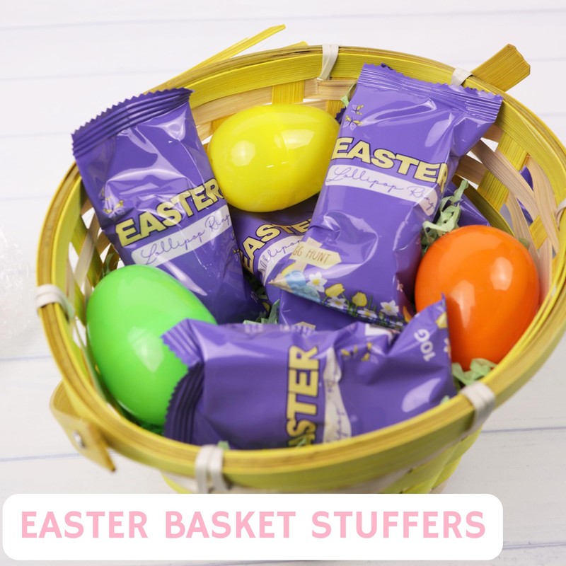 2025 Easter Candy 3D Lollipop Rings, Individually Wrapped Bunny Chick