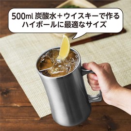 Doshisha Drinking Mega Stein, 0.3 gal (1.0 L), Silver