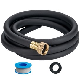 ZY-hosetube 30FT Dehumidifier Drain Hose with 3/4” FHT Brass Rustproof Connector, Versatile Drain Hose Perfectly Compatible with most Dehumidifiers and 3/4” external thread outlet (Black, 30FT)