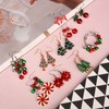 XNHIU 9 Pairs Christmas Dangle Earrings Christmas Tree Bow Jingle