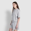 JAJU [JAJU/자주] Women's Sweat Short Sleeve Shirt_Melange Grey