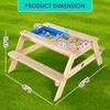 Plum Surfside Wooden Sand and Water Picnic Table - Sensory