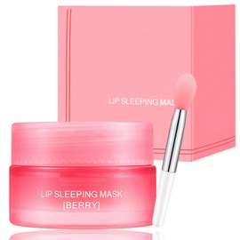 Lip Sleeping Mask, Lip Sleep Mask Overnight Lip Skincare Lip Oils, Lip Moisturiser for Dry Chapped Peeling Cracked Lips Fades Lip Lines, Lip Balm for Moisture Lip Care (Strawberry 01)