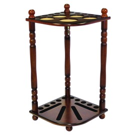 RAM Gameroom Products Floor Pool Cue Rack, Chestnut Finish