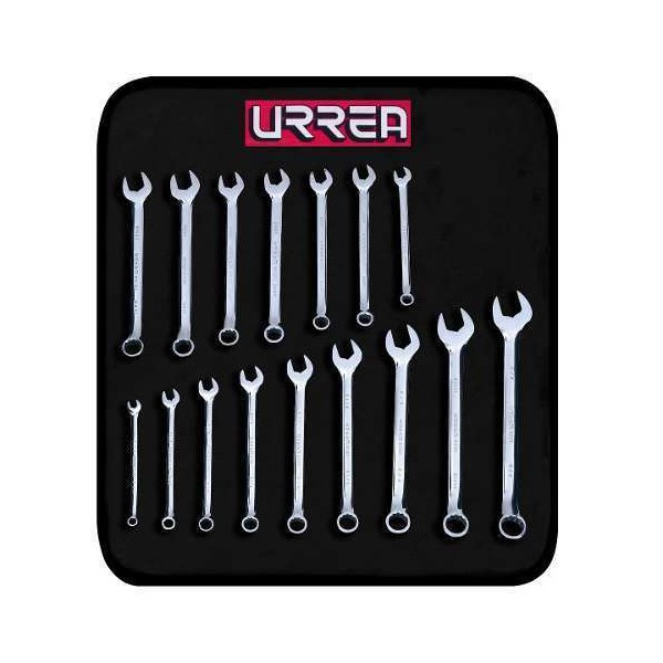 URREA 1200FC WRENCH SET 16PC 12PT COMB CHR