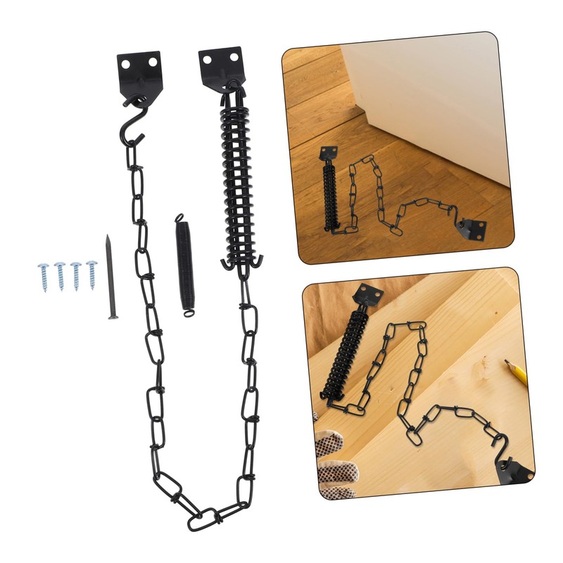 Gadpiparty 2set Heavy Duty Chain Lock Safety Spring Screen Closer