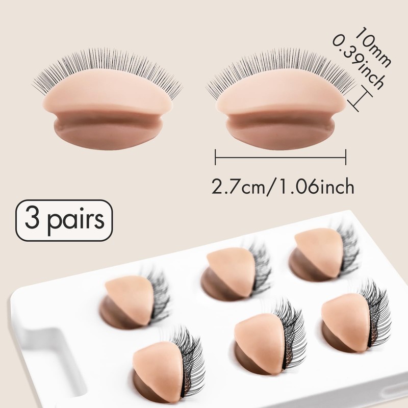 Embagol Double-layer Replacement Eyelids Replaced Eyelids for Lash Extension Practice