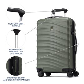 Travelpro Maxlite Air V2 Hardside Expandable Carry on Luggage, 8 Spinner Wheels, Lightweight Hard Shell Suitcase, TSA lock, Slate Green, Carry On 21-Inch