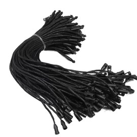 200 Stück Etikettenseil, Etiketten-Fälschungsschutzseil, Bekleidungsetikettenseil, Einweg-Nylonseil, Hakenseil (zum Aufkleben von Produktkleidungs-Fälschungsschutzetiketten), schwarz