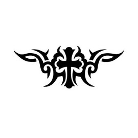 Ranger Products Tribal Cross - Decal Sticker, Die Cut Vinyl Decal for Windows, Cars, Trucks, Tool Boxes, laptops, MacBook - virtually Any Hard, Smooth Surface