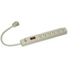 Topzone T-Type Style 06-TZN7896 6 Outlet Power Strip (White, 1.5