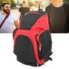Basketball Backpack Black Red Multifunctional Large Capacity with Multiple Storage