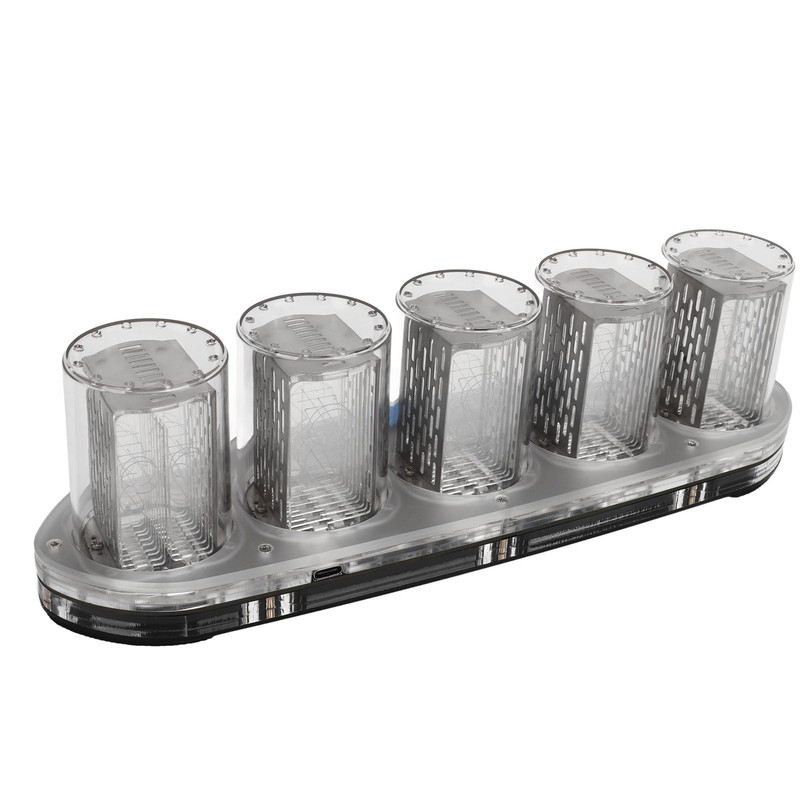 RGB Tube Clock LED Table Clock 24 Hour USB Powered