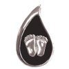 Precious Feet, Silver Plated, Tear Drop Jewelry, Lapel Pin