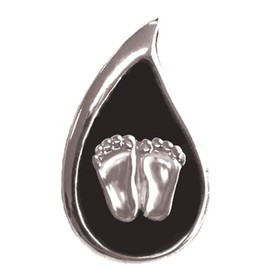 Precious Feet, Silver Plated, Tear Drop Jewelry, Lapel Pin