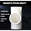 TOP-VIGOR 15pcs 20mm Three Way PPR Pipe Fitting Tee White
