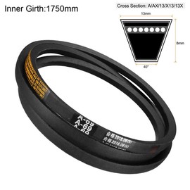 TA-VIGOR A69 Drive Belt 69" Pitch Length 13mm Width 8mm Thickness A-Section V-Belt Neoprene Rubber Transmission Drive Belt Replacement for Automotive Industrial Equipment