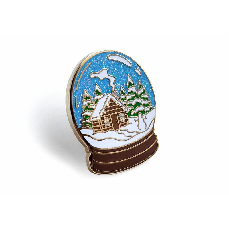 Pinsanity Snow Globe Enamel Lapel Pin