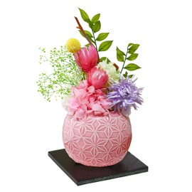 FLOWERiUM Preserved Flowers, Pink, Japanese Flower Arrangement, Mother, Birthday Gift, Never Withered Flowers, Obon Bon, Respect for the Aged Day, Popular, Flower Bouquet, Flower Gift, Flower