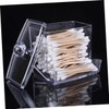 LABRIMP Cosmetic Box Acrylic Swabs Storage Desktop Organizer for Cotton