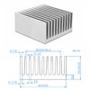4PCS 40mm Aluminum Heatsink with Thermal Conductive Adhesive Tape, 40×40×20mm