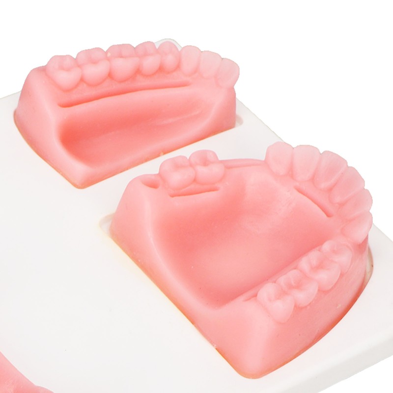 Dental Suture Practice Kit Silicone Model Pliers Tweezers Thread Oral