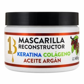 Mascarilla Reconstructor para Cabello Daado con Keratina, Colgeno y Aceite de Argn, Hidratante y Revitalizante, 400g Labs Ncredible                   