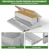 Stainless Steel Automatic Chicken Feeder, Treadle Chicken Feeder with Weatherproof