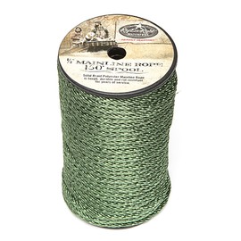Rig'Em Right Waterfowl 1/4" Solid Braided Olive Green Polyester Utility Mainline Rope for Heavy Duty Decoy Line, Gang Rig Mainline Rope, Hunting, Camping, and More (150 Feet)