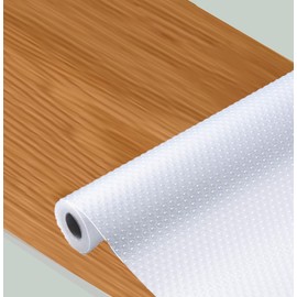 Shelf Liners for Kitchen Cabinets,Drawer Liner,Non-Slip Cabinet Liners.EVA Material,Non Adhesive Shelf Liners,Fridge Liner. Water & Oil Proof.Clear,Dots 12"X240"