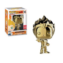 Funko Pop! Animation Dragonball Z Super Saiyan Vegeta Gold Chrome SDCC 21018 Summer Convention Limited Edition