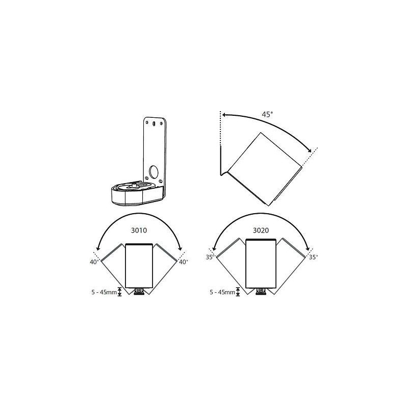Q Acoustics 3000WB (Black) - Single Wall Bracket for 3010(i),