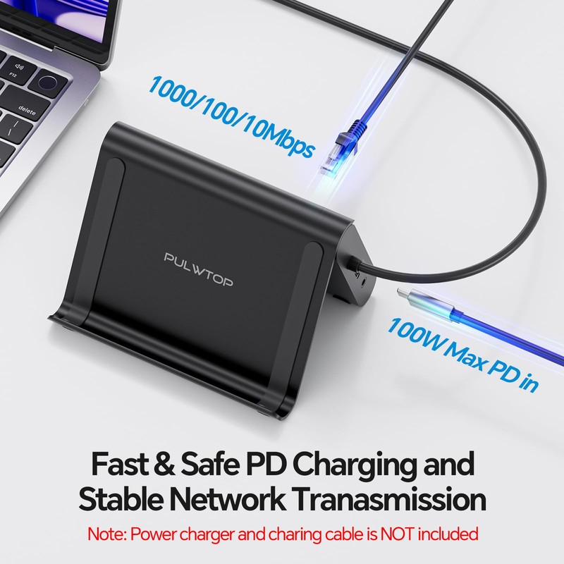 MacBook Docking Station Dual Monitor, USB C Dock Stand for