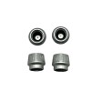 MINI Cooper Emblem Logo Silver Tire Valve Stem Caps Set