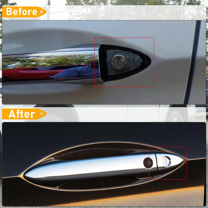 APESER Front Door Handle End Bezel Cover w/Key Hole Compatible