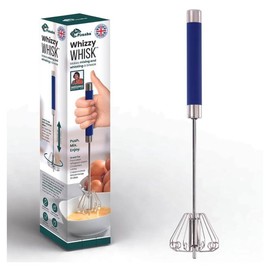 Piranha Whizzy Whisk, Handheld, Manual , Push Whisk with 10 Aerating Holes - Color: Blue