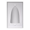 OSD Audio Pass Through Wall Plate Single Gang, White